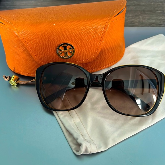 Tory Burch Dark Tortoise Sunglasses - Picture 1 of 10